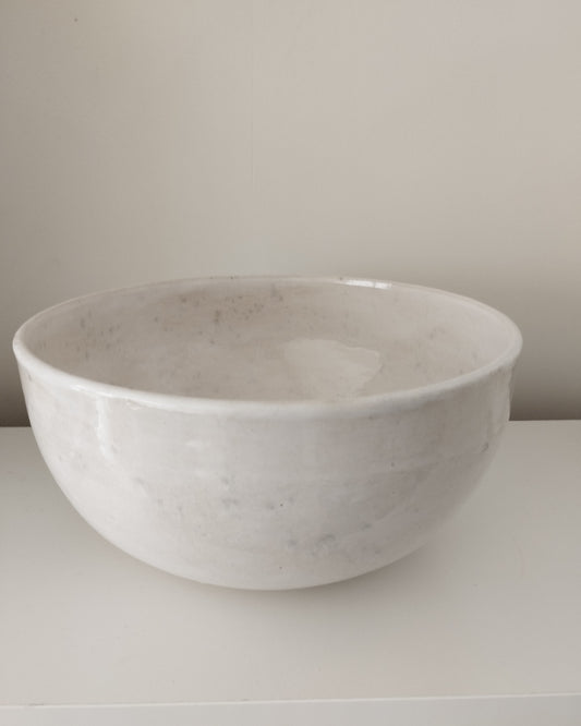 Large white bowl - grote witlevende kom