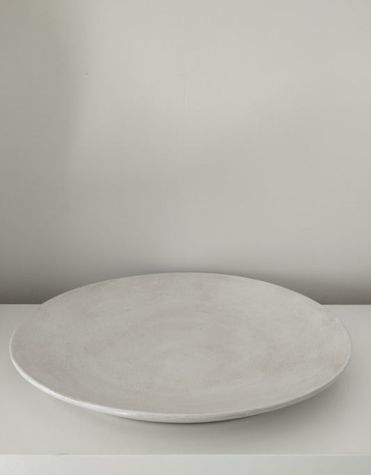 Large plate white - grote wit levendige schaal