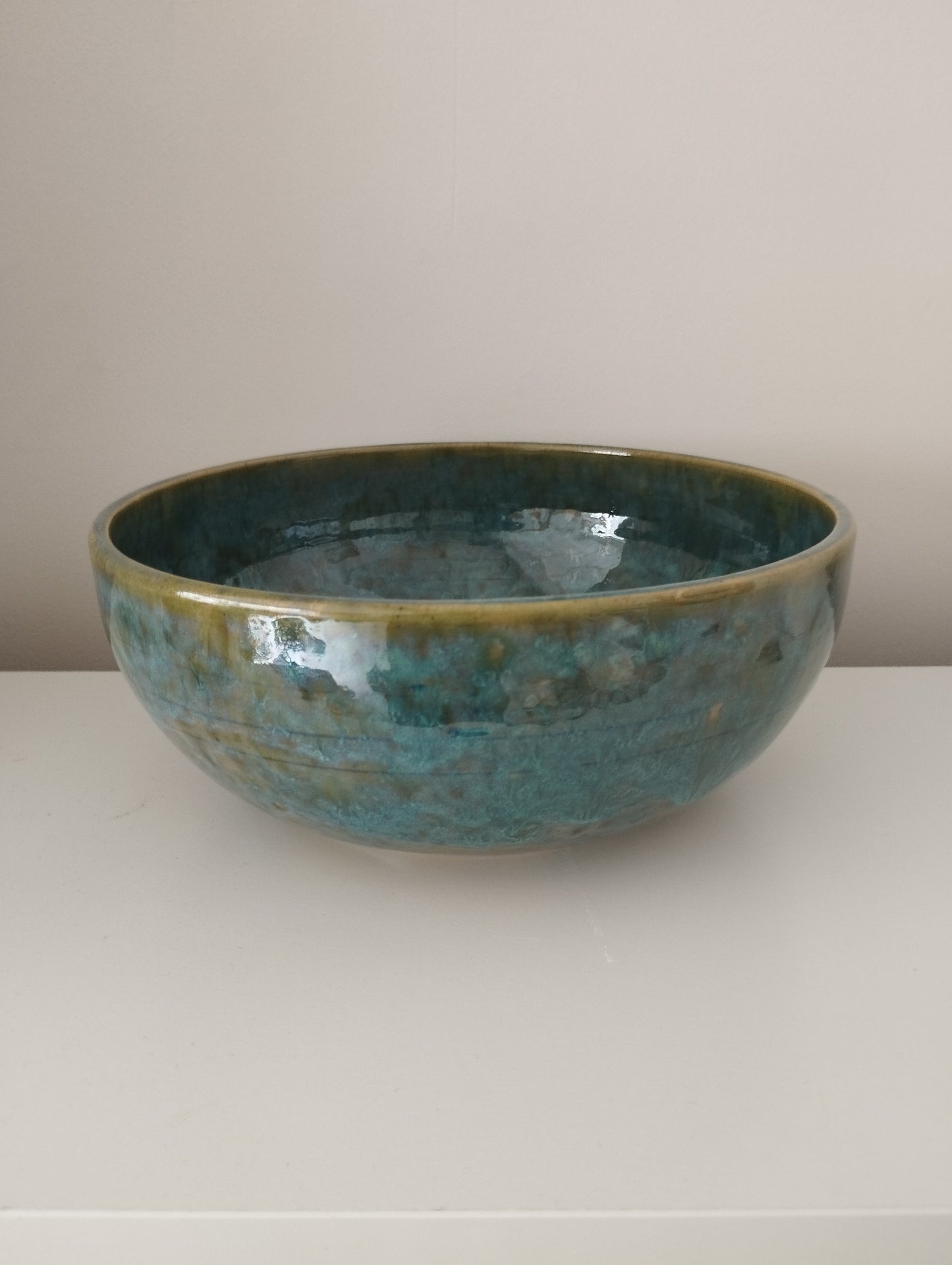 Salad bowl blue green - slakom blauwgroen